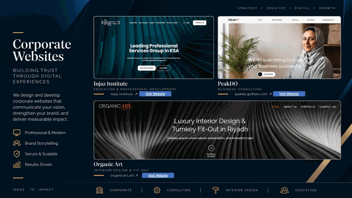 Website and digital design project showcase